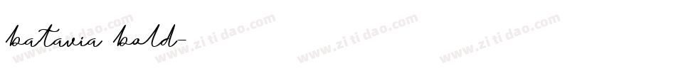 batavia bold字体转换